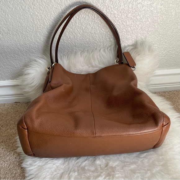 Coach Camel Brown Triple Compartment Purse - Picture 10 of 11